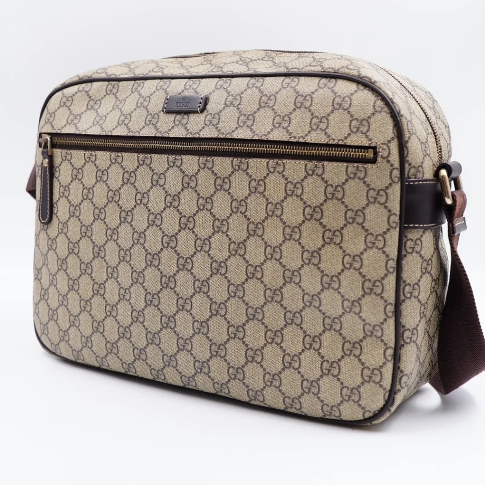 AM54❤️ Gucci GG Monogram Canvas Messenger Bag